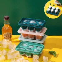 6 shape ice silicone mold reusable press release mould easily free ice maker with removable lids home bar tools accessories