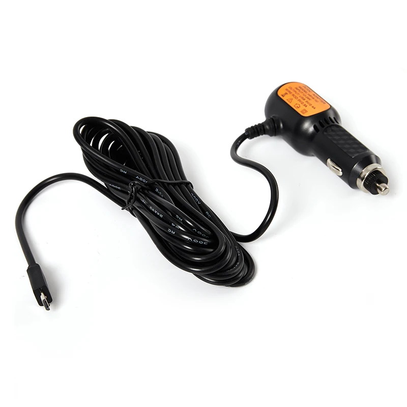 

Micro USB Car Charger 3.5meter 5V 2.5A With 2 USB Ports for Car DVR Dash Camera GPS Video Recorder, Input DC 12V-36V