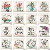 45x45cm welcome the arrival of spring pillow sofa print cushion case livingroom couch decorative throw pillows