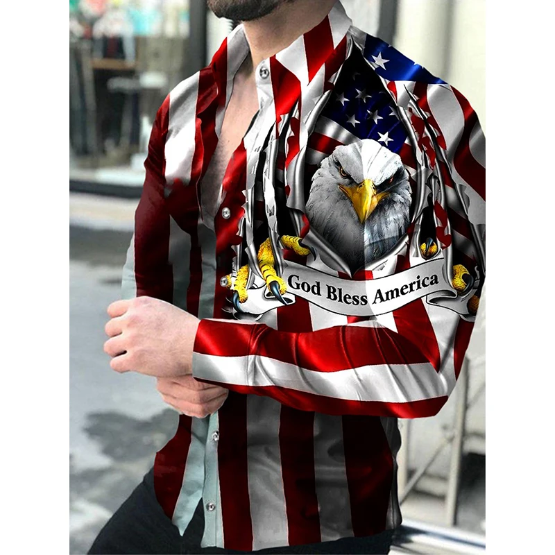 Luxury Social Men Shirts Turn-down Collar Buttoned Shirt Casual Tiger Print Long Sleeve Tops Men's Clothing Prom Party Cardigan