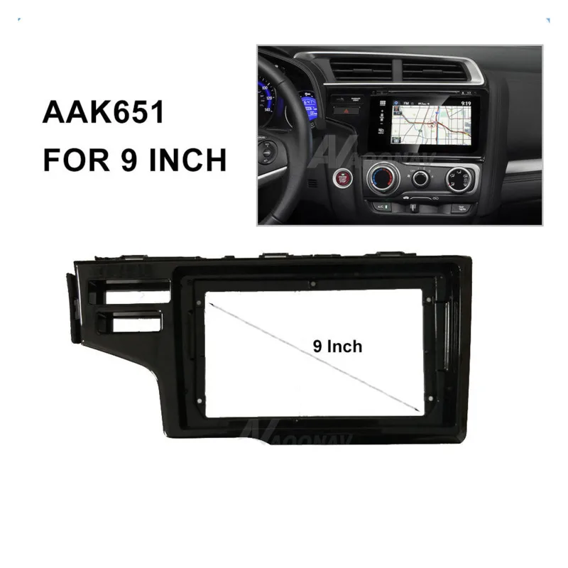 

Car Audio Navigation Large Screen Car Navigation Cover Frame 9 inch Modified Panel Bracket Fit for Honda Fit Left Peptide 2014