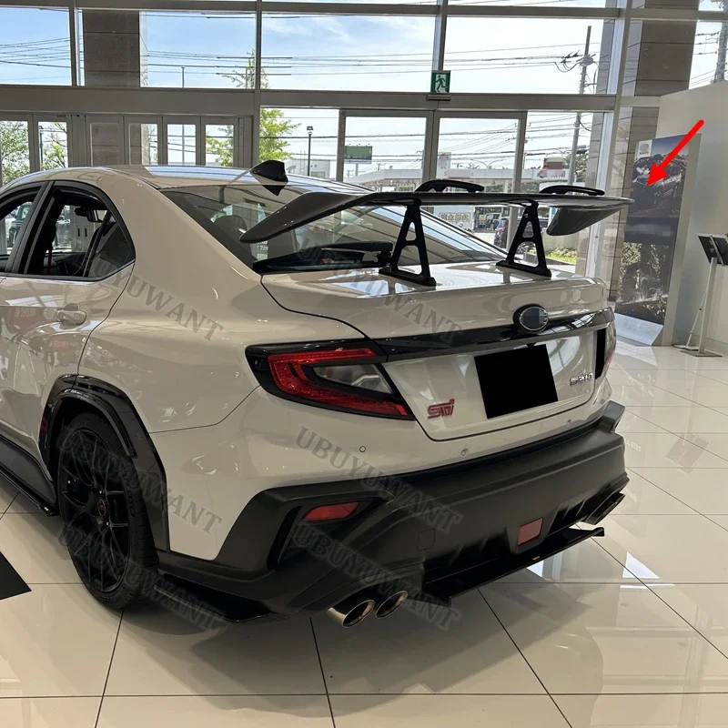 Фото Для Subaru WRX STI: задний спойлер-антикрыло из карбона для багажника, тюнинг автомобиля, 2022-2024 гг. №3