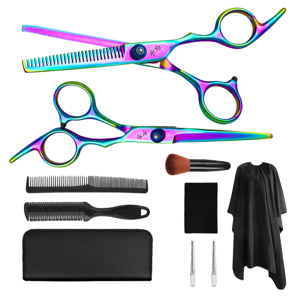 

1 Set of Hairdressing Scissors Kit Barber Scissors Flat Tooth Scissors Kit