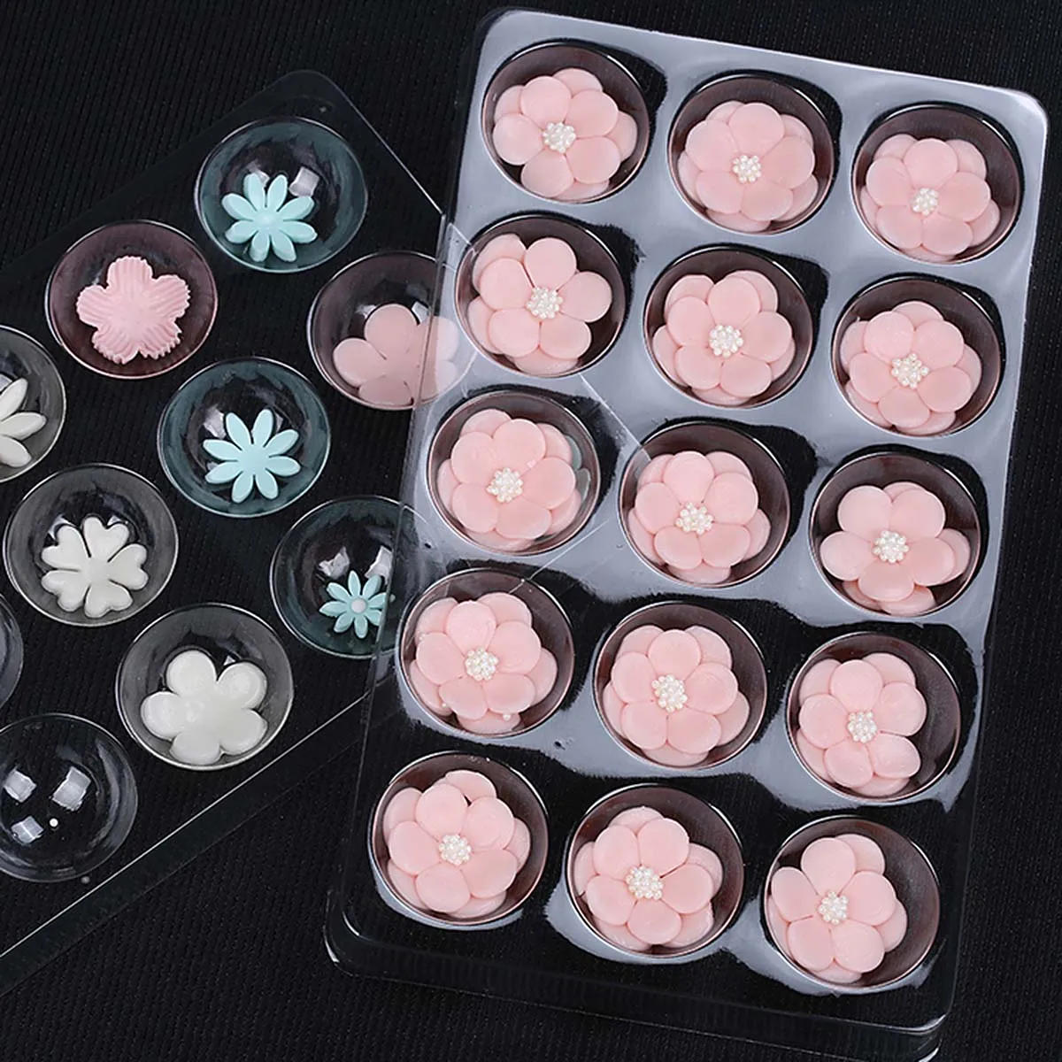 

4pcs Flower Fondant Sugar Mold Rack Drying Holder Forming Tray Paste Bowl Gum Dry Cake Tools Decorating Decorations Bowls