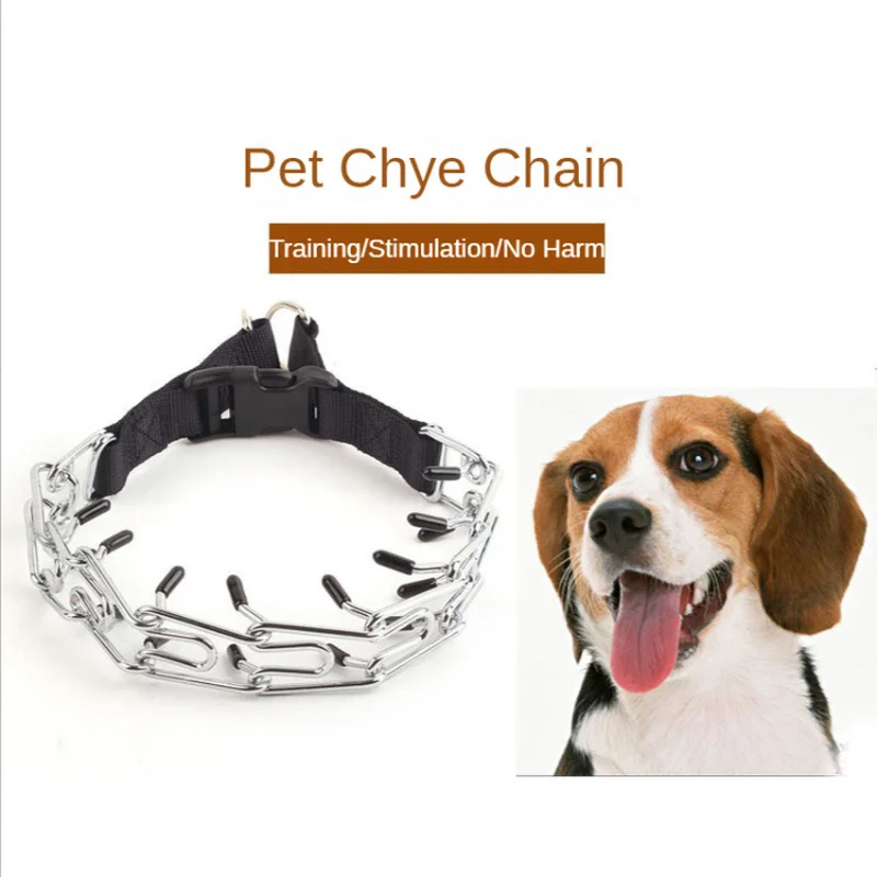 

Dog Collar Metal Iron Lock Necklace Removable Stimulate Training Dog Chain Collar Pet Collars Dog Collar