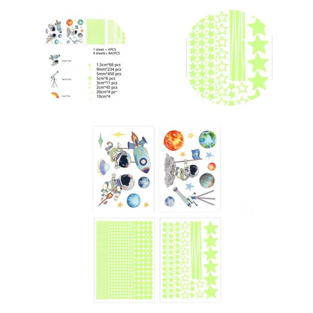 

1 Set Fridge Decal Useful Waterproof Eye-catching Moon Star Night Tile Poster for Dorm Wall Decal Wall Sticker