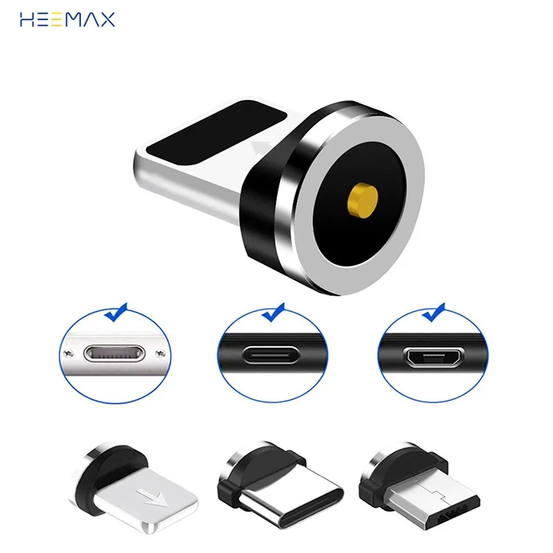 1 шт. 5 Круглый Магнитный штекер Micro USB магнитный для зарядного кабеля Type-C адаптер