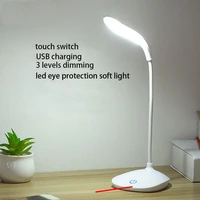 rechargeable learning desk lamp touch switch dimming eye protection children reading 5v usb foldable led table lamp escritorio