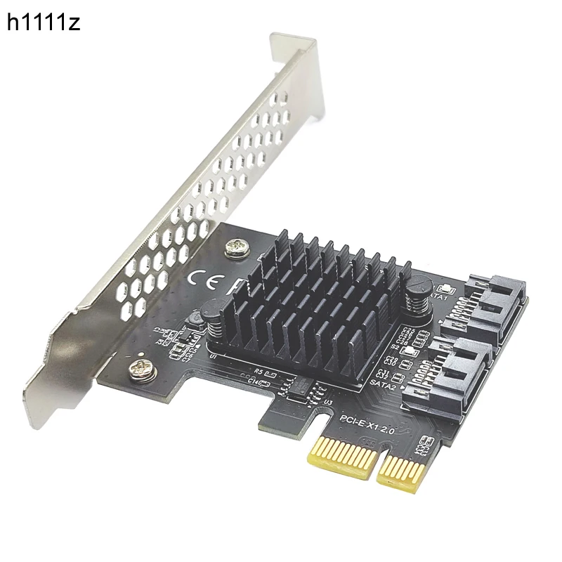 

PCI-E SATA 1X 4X 8X 16X PCI-E Cards PCI Express to SATA 3.0 2-Port SATA III 6Gbps Expansion Adapter Board with ASMedia 1061 chip