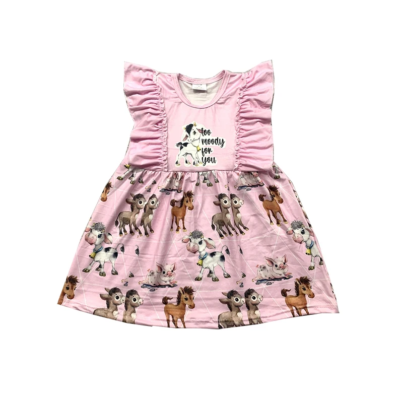 

New sleeveless cute pig cow girls dresses 10pcs whloesale bundle