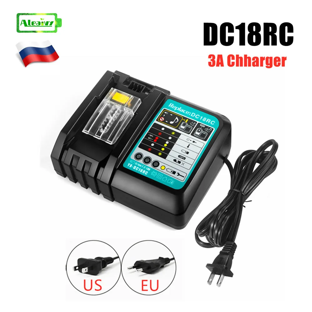 

DC18RC 18V Battery Charger DC18RF 3A LCD For Makita 14.4V BL1445 BL1440 BL1860 BL1840 BL1850 Rechargeable Backup Battery Charge
