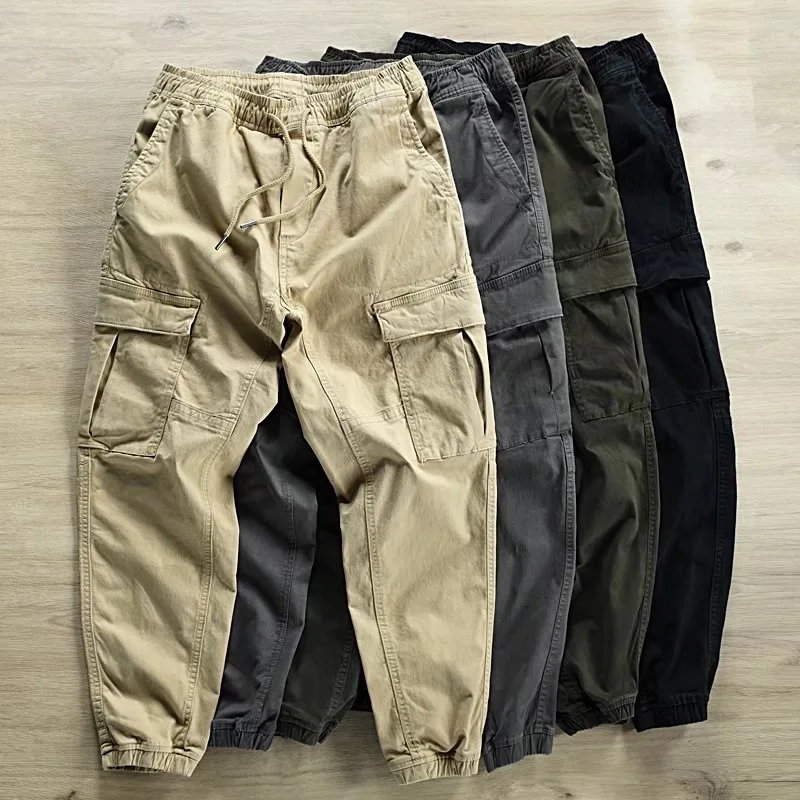 

Брюки-карго мужские с несколькими карманами, трендовые штаны, модные повседневные уличные штаны для бега в стиле хип-хоп для студентов