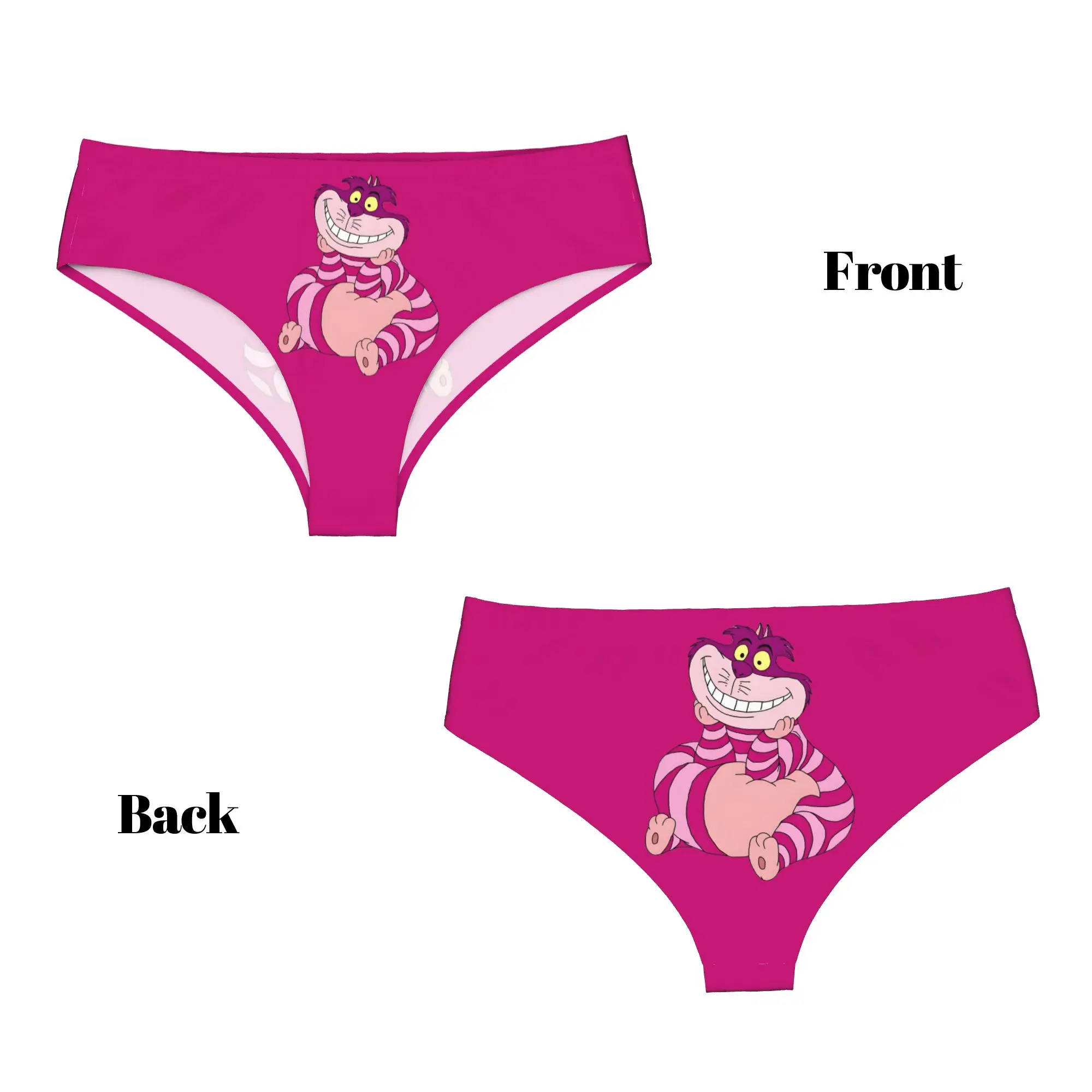 Фото Женские трусики Custom C-Cheshire Anime Cat Briefs, дышащие, эластичные №4