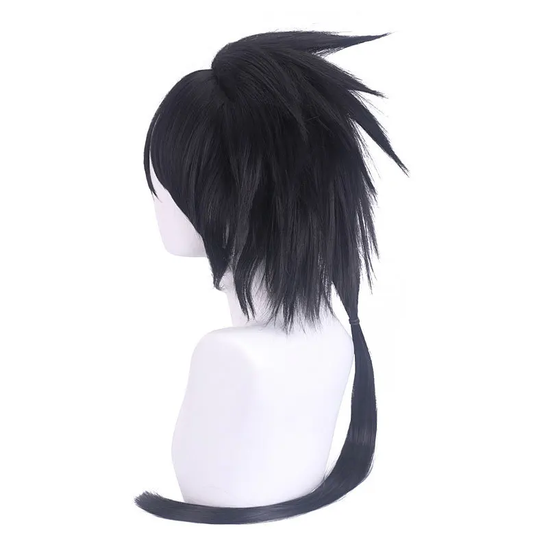 Парик для косплея Izuna Sasuke Uchiha парик 50 см длинный черный термостойкий
