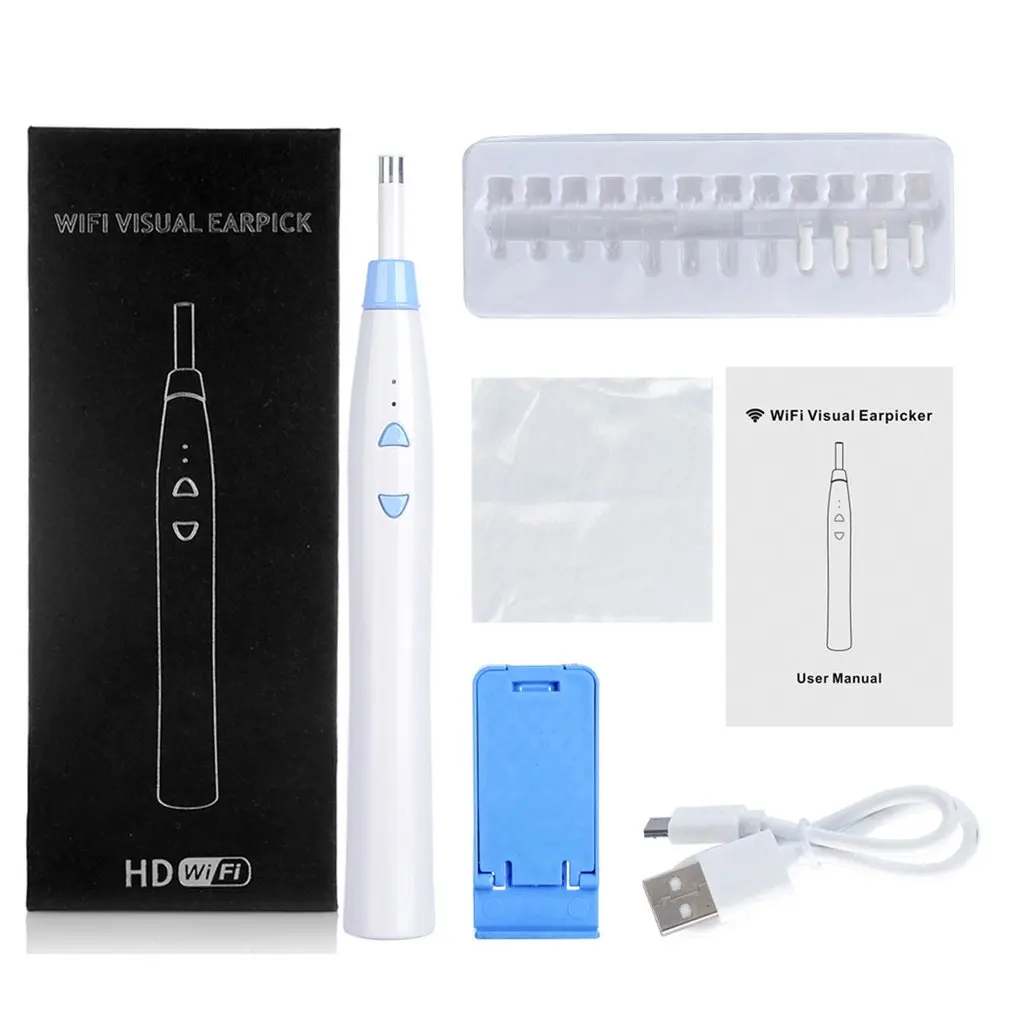 

Визуальный ушной вкладыш с Wi-Fi, инструмент для удаления ушного воска, Ушная камера с четким обзором и светодиодной подсветкой, Ушная ложка, и...