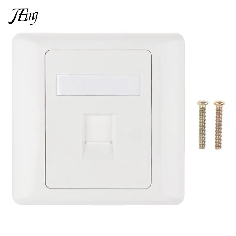 

86 Type Single Port RJ45 Wall Flat Face Plate Ethernet Network Socket Panel