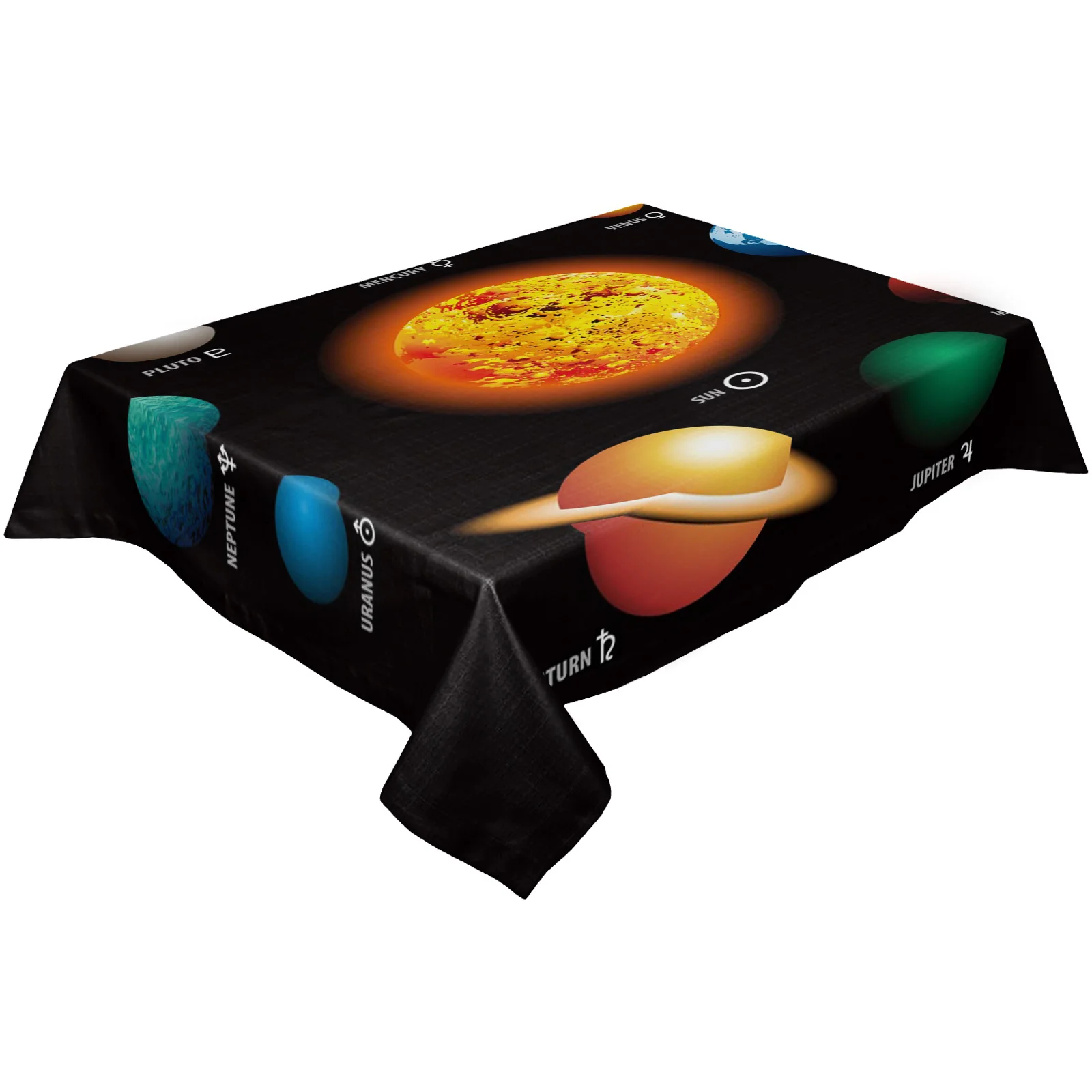 Planetary System Tablecloth Waterproof Dining Table Wedding Party Rectangular Home Textile Kitchen Decor |