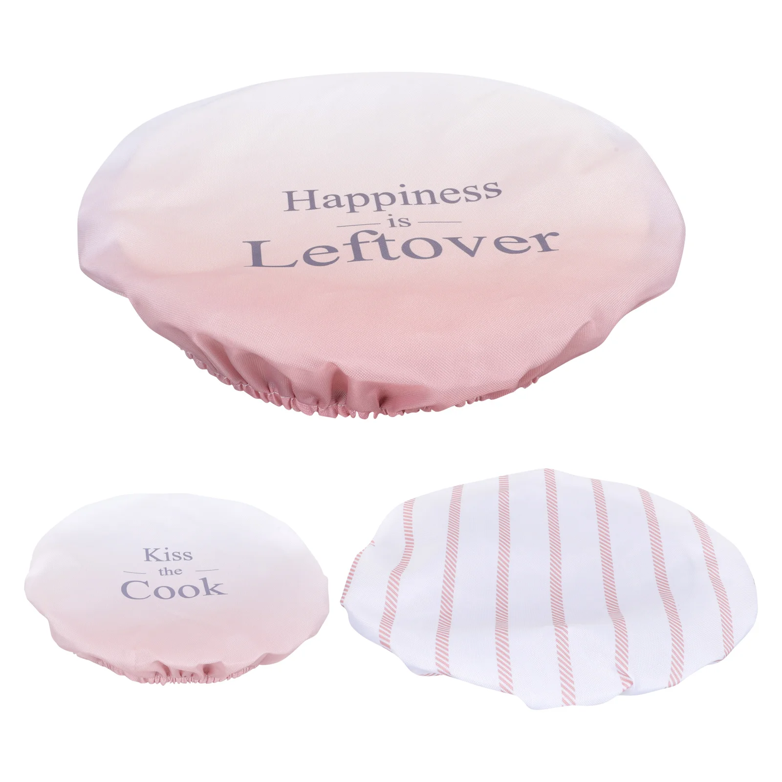 

3pcs Elastic Band Bowl Covers Washable Reusable Refrigerator Bowl Cloth Lid