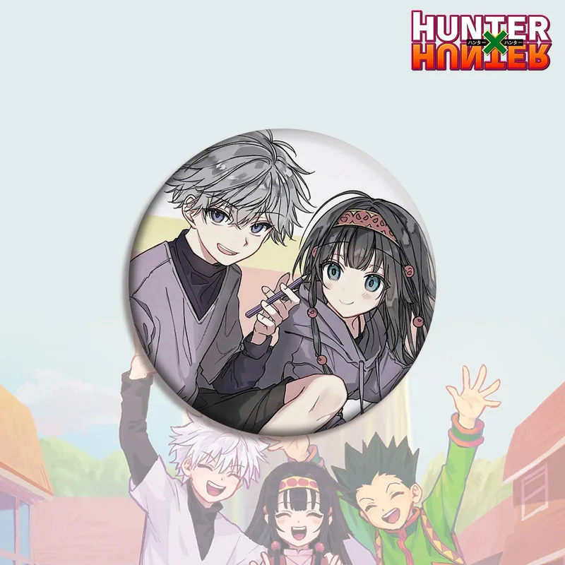 58 мм круглая брошь в стиле аниме Hunter X Series булавка Hisoka Morow Killua Zoldyck значок виде