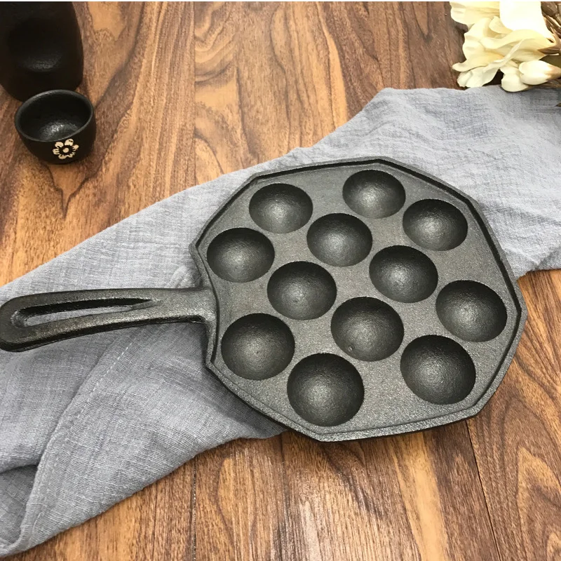 Фото Holaroom 12 полостей Takoyaki сковорода устройство для приготовления такояки Осьминог маленькие шарики противень инструменты для домашнего пригот... №5