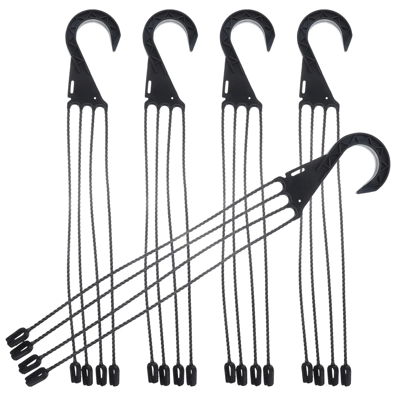 

5 Pcs Wall Hanging Basin Hook Baskets Plants Outdoor Pot Holder Plastic For Flowerpot