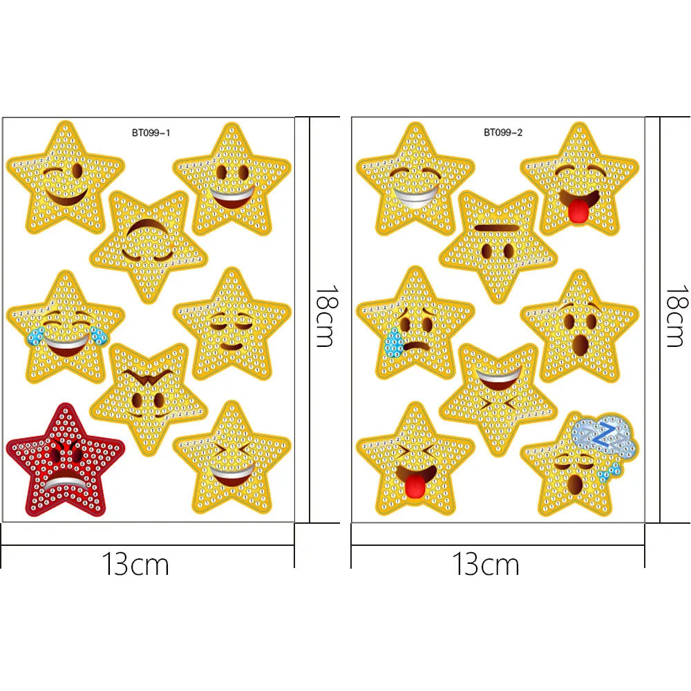 

Набор для алмазной живописи «сделай сам», 2 набора наклеек для детей, мозаика из страз, звезда, наборы наклеек по номерам, ремесла, детская игрушка, подарок