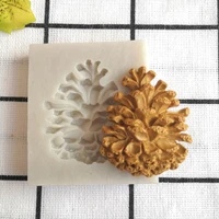 christmas pine cones shape cake fondant silicone mold candy chocolate molds biscuits mould diy cake decoration baking tools