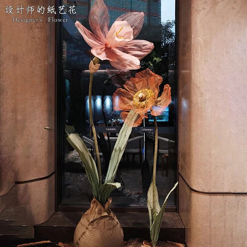 Шелковый бумага нарцисса художественный цветок большой гигантский салон