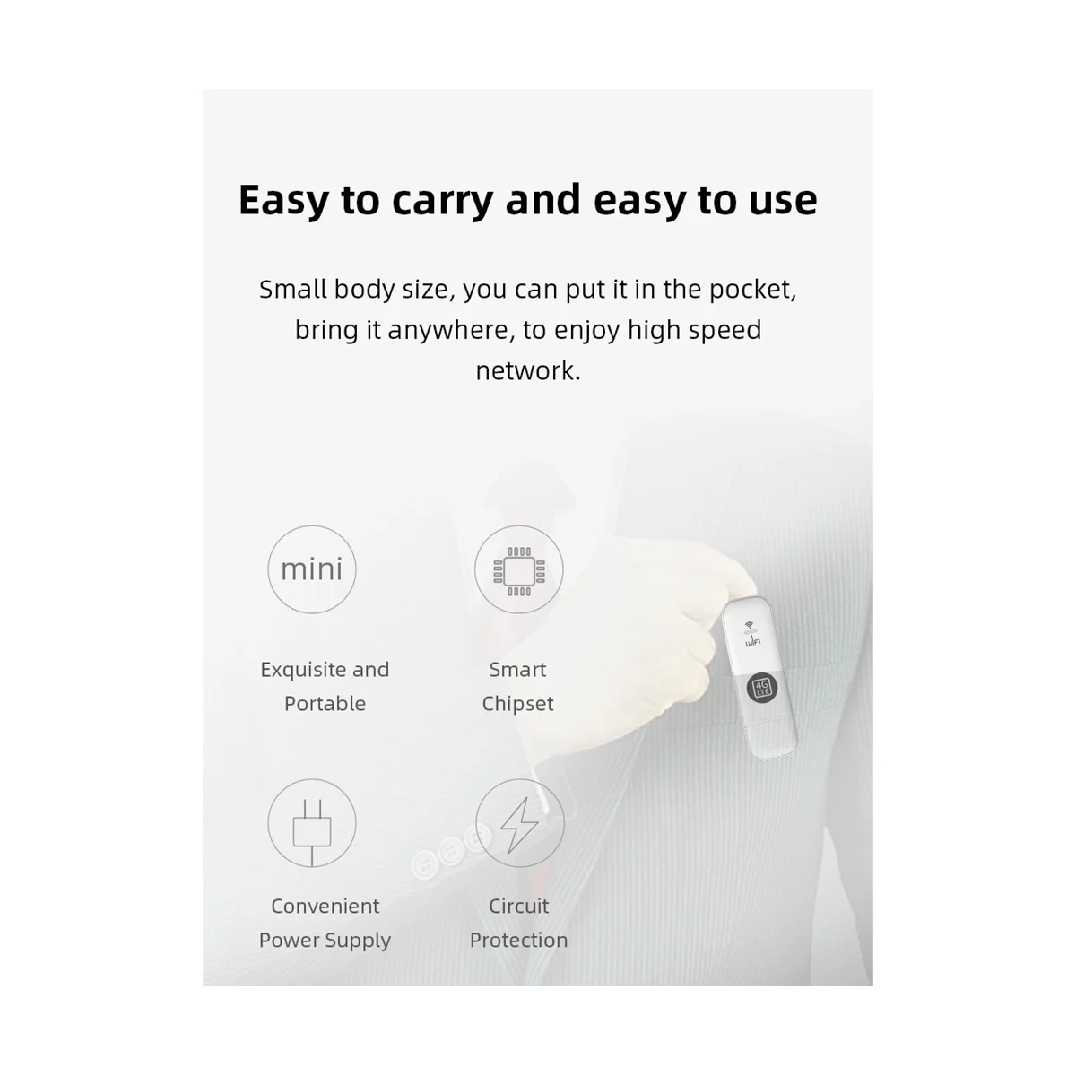 

4G Wi-Fi USB-модем 150 Мбит/с, 150 Мбит/с