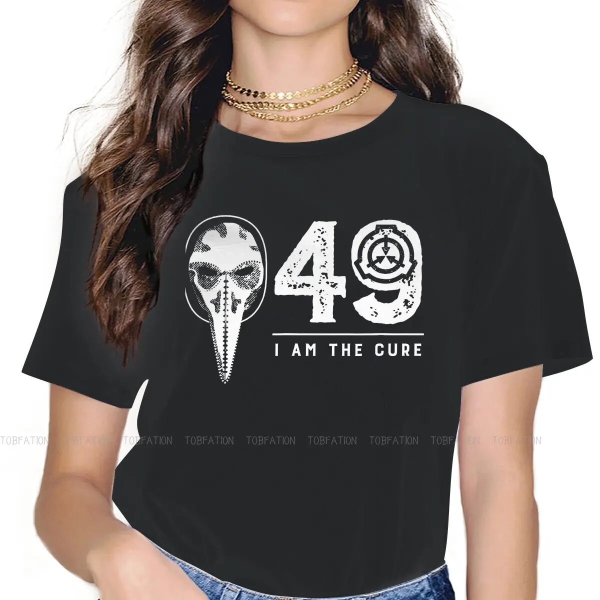 

SCP 049 Foundation I Am The Cure 5XL TShirts Plague Doctor Schnabel Female Graphic Pure Cotton Tops T Shirt Round Neck