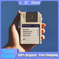 Trozk Floppy Power Bank Магнитный беспроводной 10000 мАч большой емкости PD22.5W Power Bank с быстрой зарядкой Портативный мобильный внешний аккумулятор