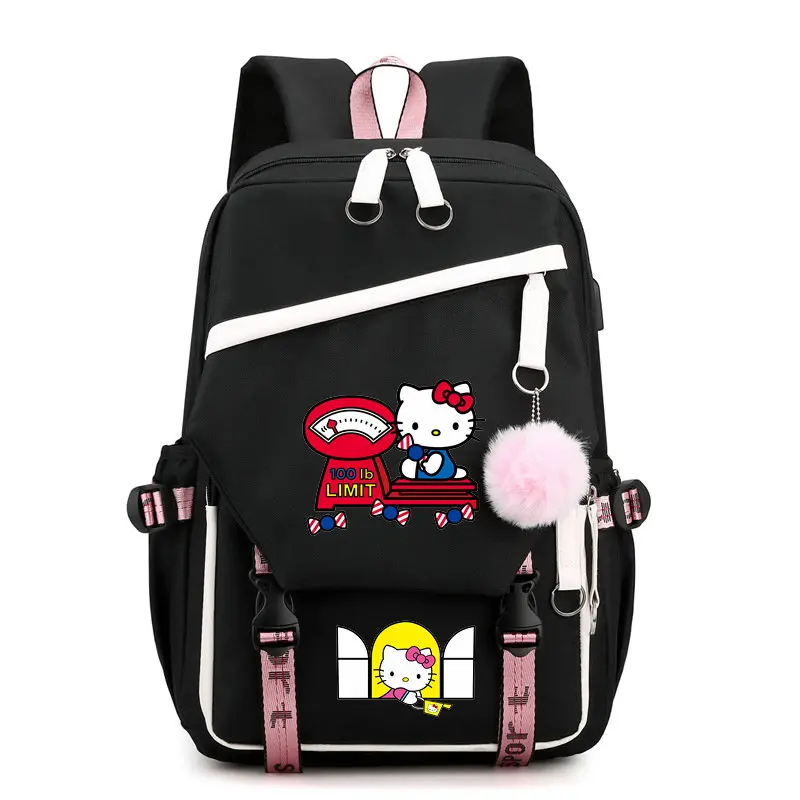 Рюкзак Hello Kitty для девочек и мальчиков милый школьный ранец с рисунком кошки КТ