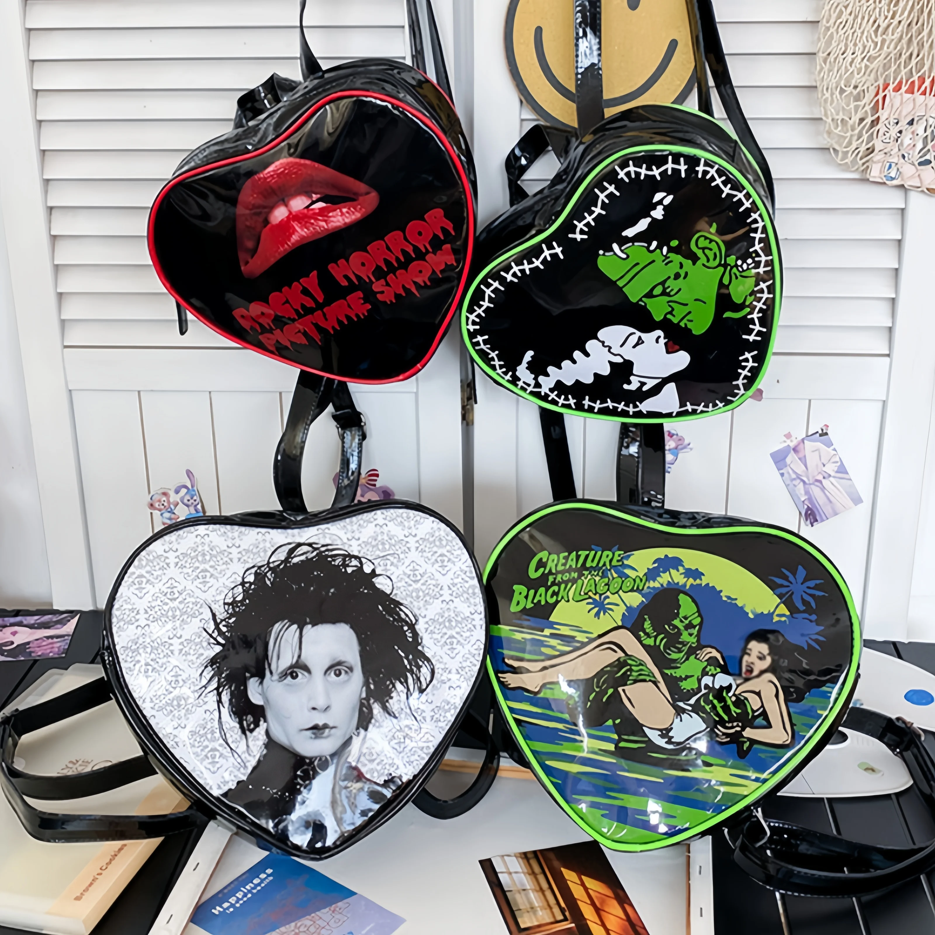 Y2k Готический рюкзак Женский готический Goth Rock Rebels Рюкзак Панк Мини с сердечком