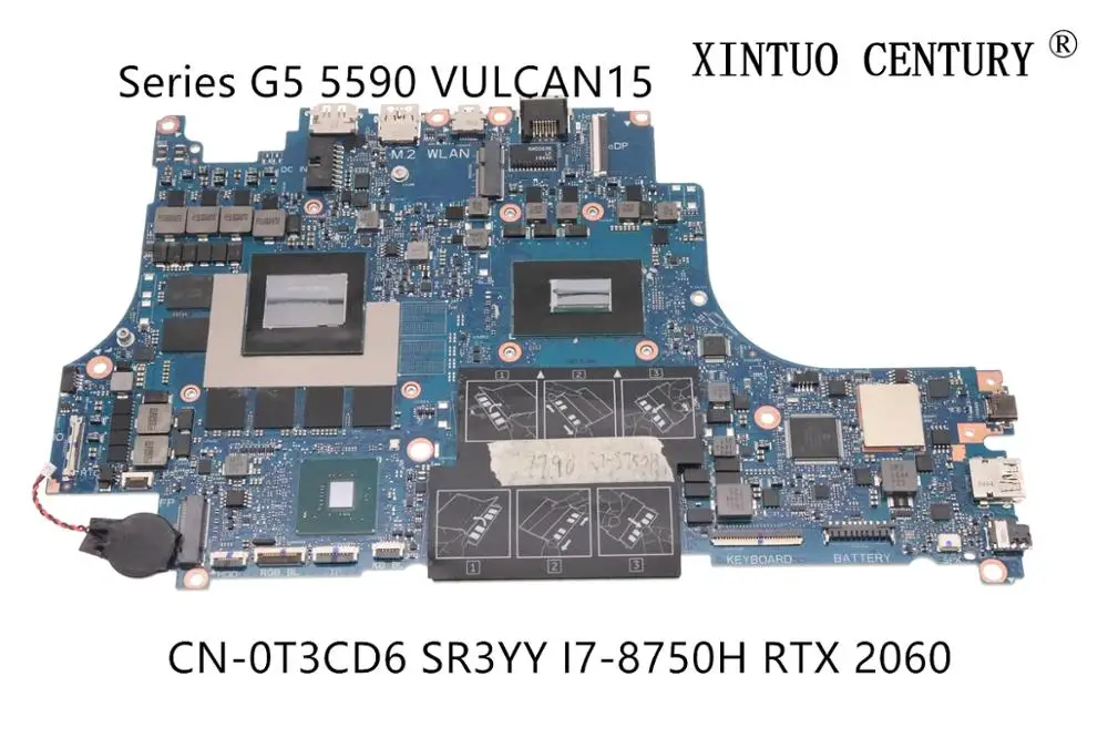

CN-0T3CD6 0T3CD6 T3CD6 motherboard for Dell G5 5590 motherboard VULCAN15_N18E with SR3YY I7-8750H RTX 2060 GPU 100% test