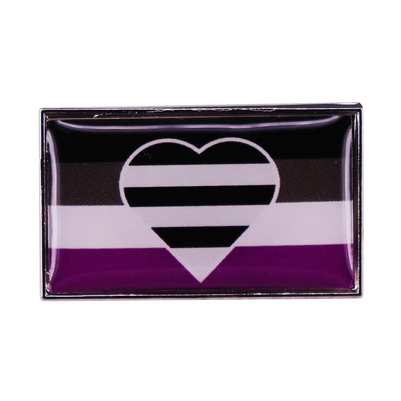 

Asexuality Asexuality Flag Enamel Pin Wrap Clothes Lapel Brooch Fine Badge Fashion Jewelry Friend Gift