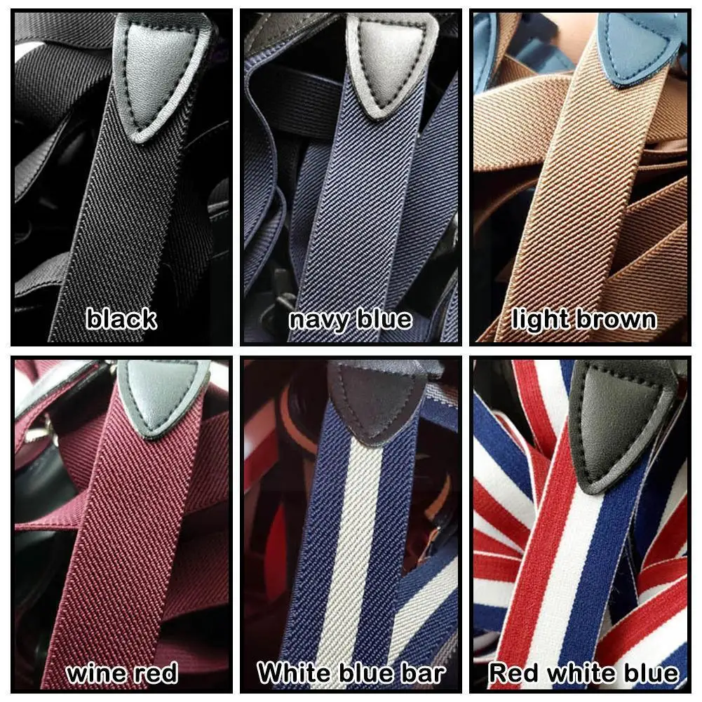 

Fashion Suspenders Adjustable For Men Side Clip Style 2.5cm Wide Tall Elastic X Shape Suspender Hip-clip Trouser Braces Dad M9d6
