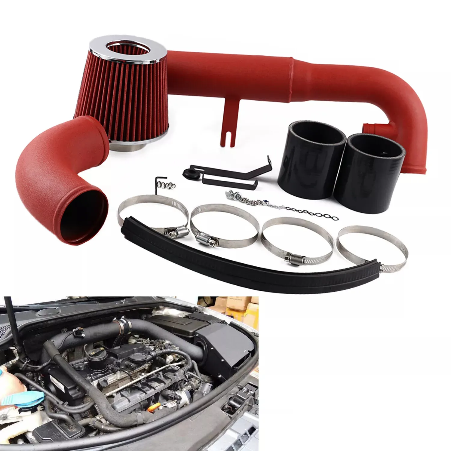 Комплект впуска холодного воздуха для гоночного автомобиля теплозащитный