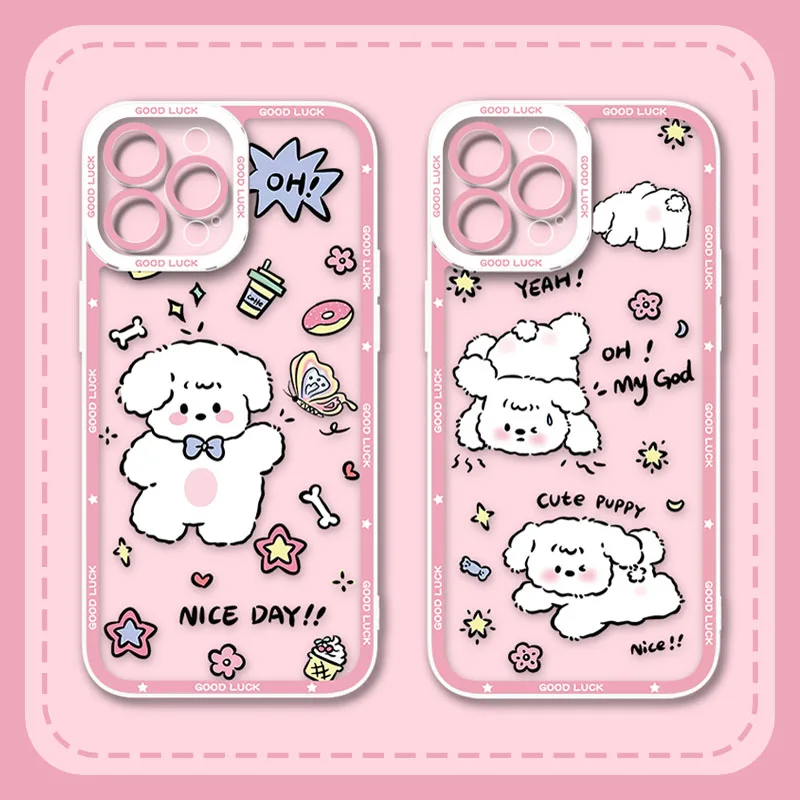 Мягкий силиконовый чехол с милым щенком для Xiaomi Redmi Note 12 4G 5G Turbo 11 Pro Plus 12S 11S 10S 9S 10 8 7 6