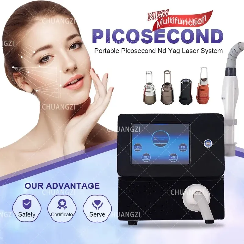 

2000W ND YAG l+aser picosecond beauty instrument to remove tattoo pigments speckle acne three wavelengths 755 1064 532nm