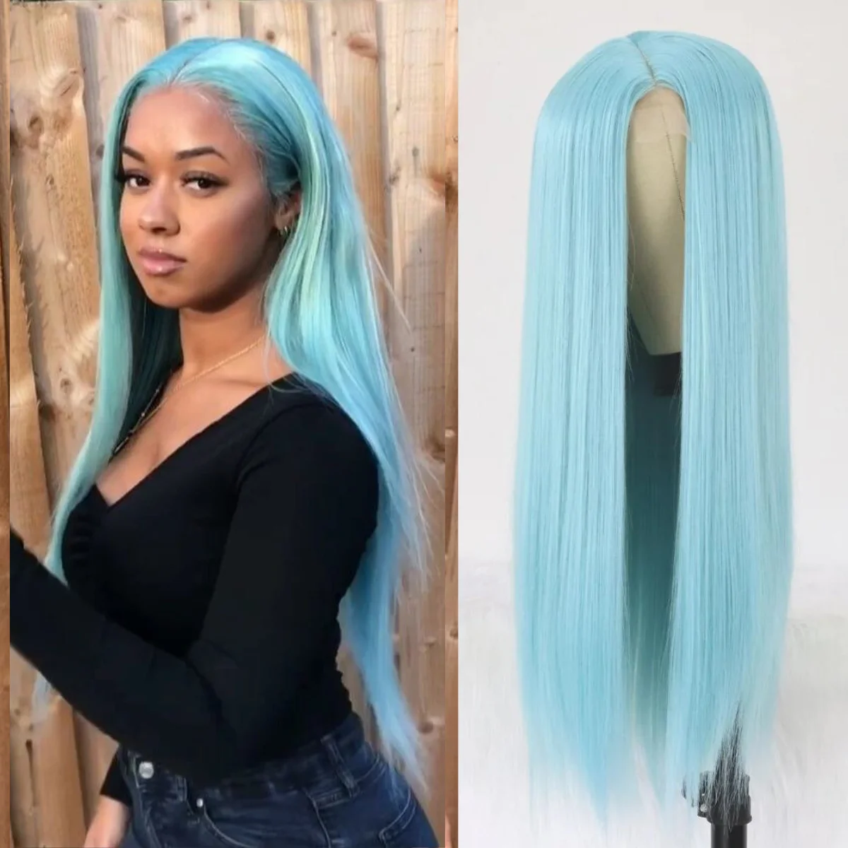 Женские Длинные прямые синтетические парики