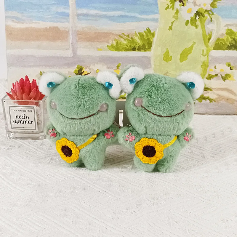 

Kpop SEVENTEEN Same Style Frog Bag Plush Pendant Fans Collection Gift Cute Sunflower Frog Doll Lovers Gift