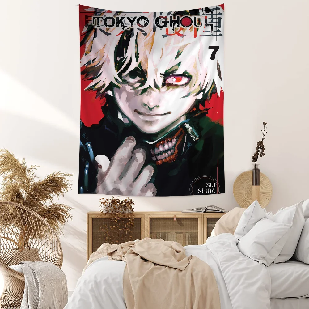 Anime T-Tokyo G-Ghoul Hanging Bohemian Tapestry Tarot Hippie Wall Rugs Dorm Japanese