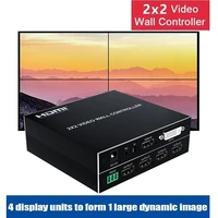 new 2x2 video wall controller tv splicing box processor 1x2 1x3 1x4 2x1 3x1 4x1 hdmi video splicer edge adjustment w ir rs232