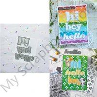 hi hello hey greeting words 2022 new arrival somemetal cutting dies for scrapbook diary paper craft template diy card handmade