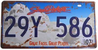 embossed retro vintage license plate us states historical tin sign auto number tags south dakota 6 x 12