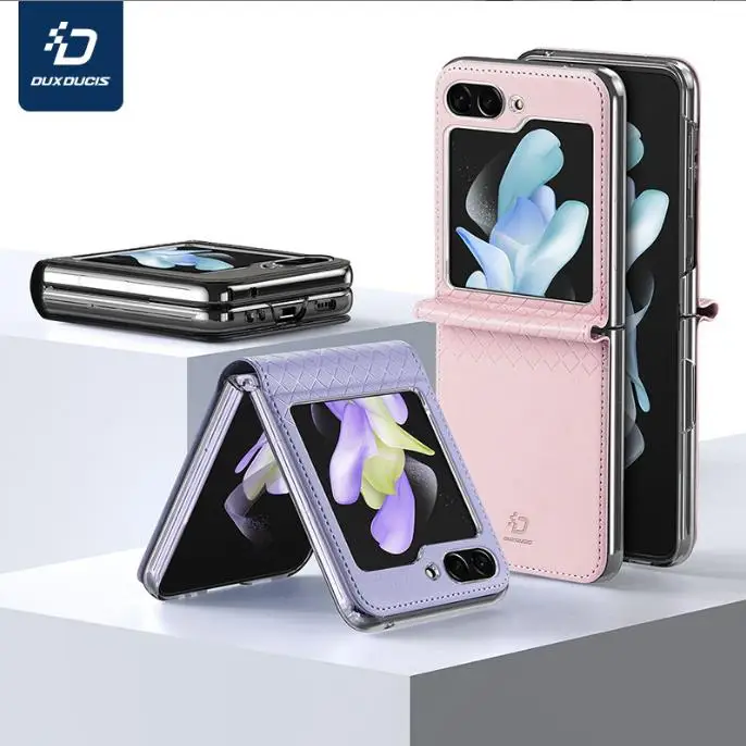 

Original Dux Ducis Pu Leather Case For Samsung Galaxy Z Flip5 Flip 5 5G Coque Luxury Thin Flip Cover Wallet Phone Cases
