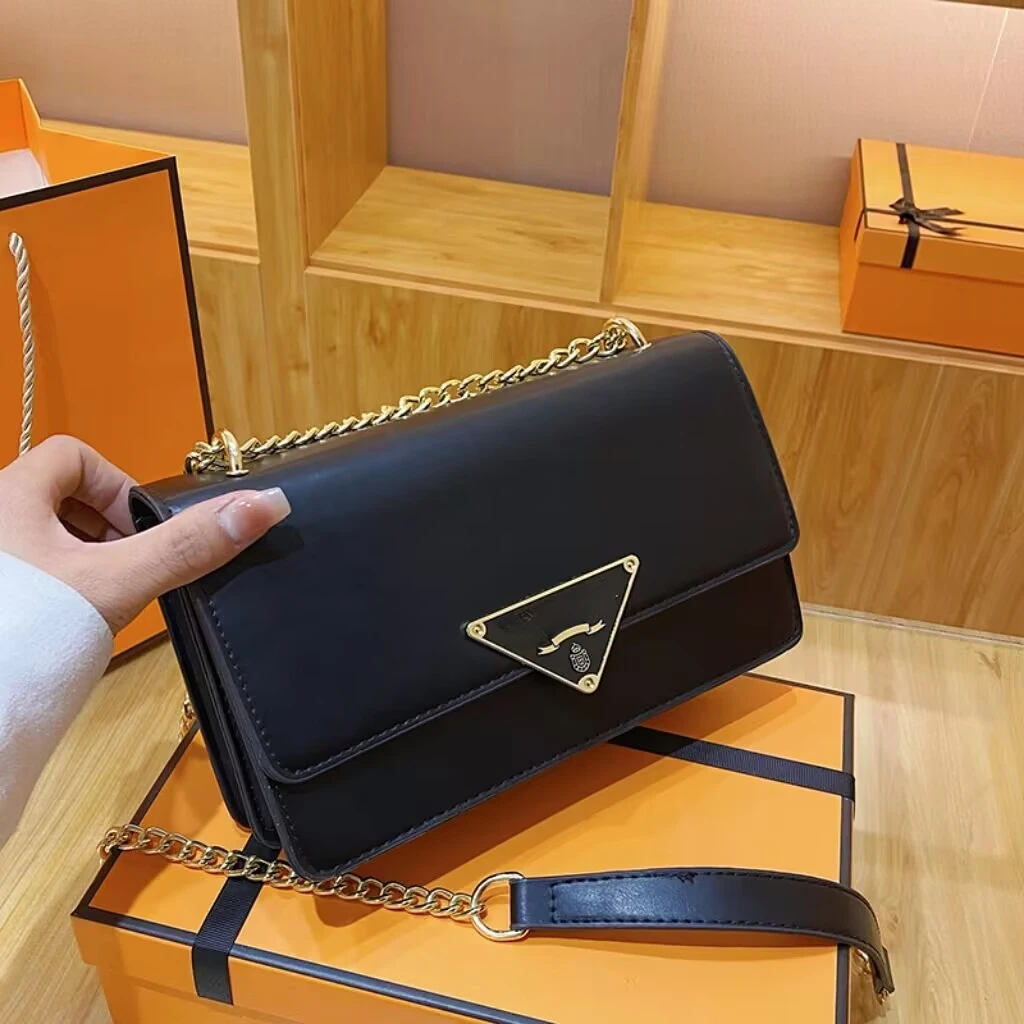 

Texture Solid Color Small Bag Female 2023 New Hundreds of Chain Crossbody Small Square Bag Shoulder Bag