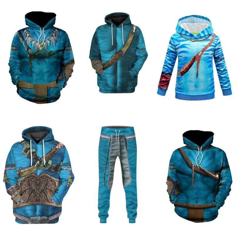 

Avatar Costume for Women and Men Adult Cosplay Avatar the Way of Water Movie Clothing Sweatshirt Clothes Top Blouse Pants Suit