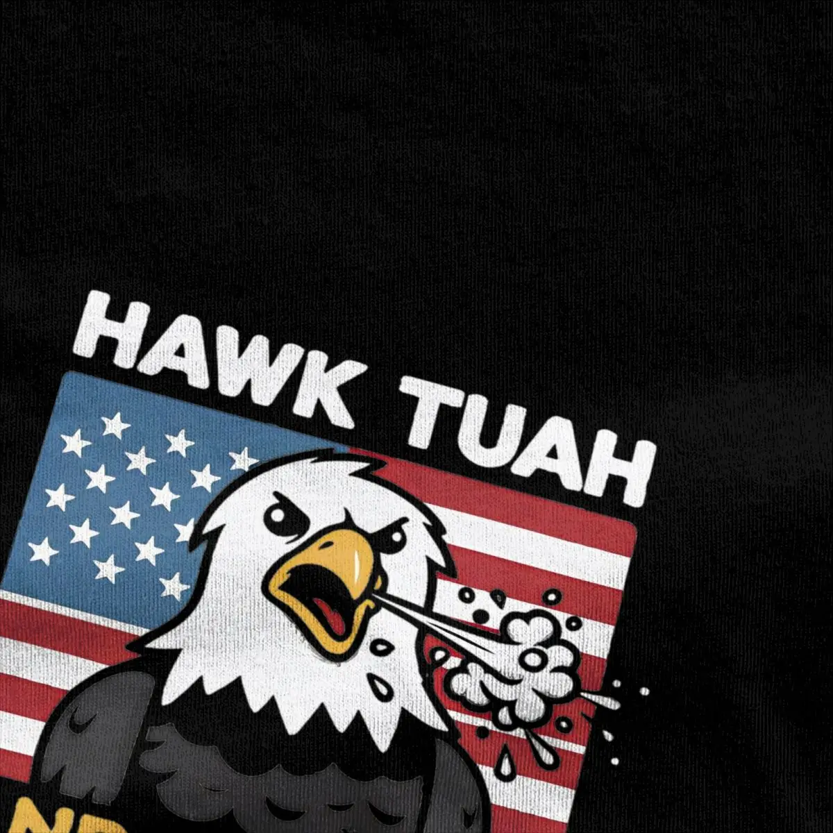 Футболка с надписью Hawk Tuah 24 и воплением на это футболка смешным юмором