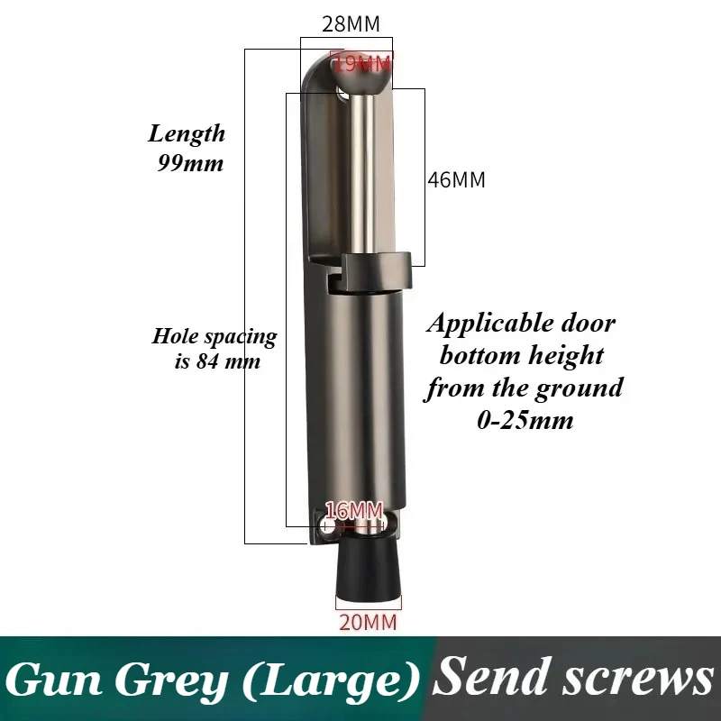 

Телескопический дверной стопор, подпружиненный сверхмощный стопор, металлическое регулируемое положение с клиньями ножного тормоза для нижнего шва двери